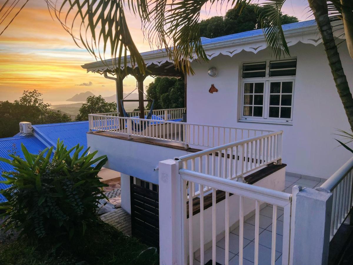 סנט-לוס Villa Iguana, Duplex Paisible, Vue Magnifique Mer Et Rocher Du Diamant, Piscine מראה חיצוני תמונה