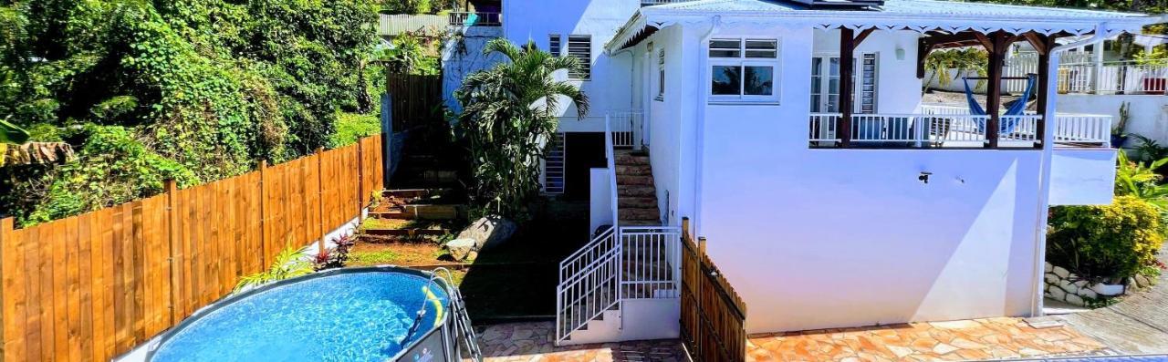 סנט-לוס Villa Iguana, Duplex Paisible, Vue Magnifique Mer Et Rocher Du Diamant, Piscine מראה חיצוני תמונה