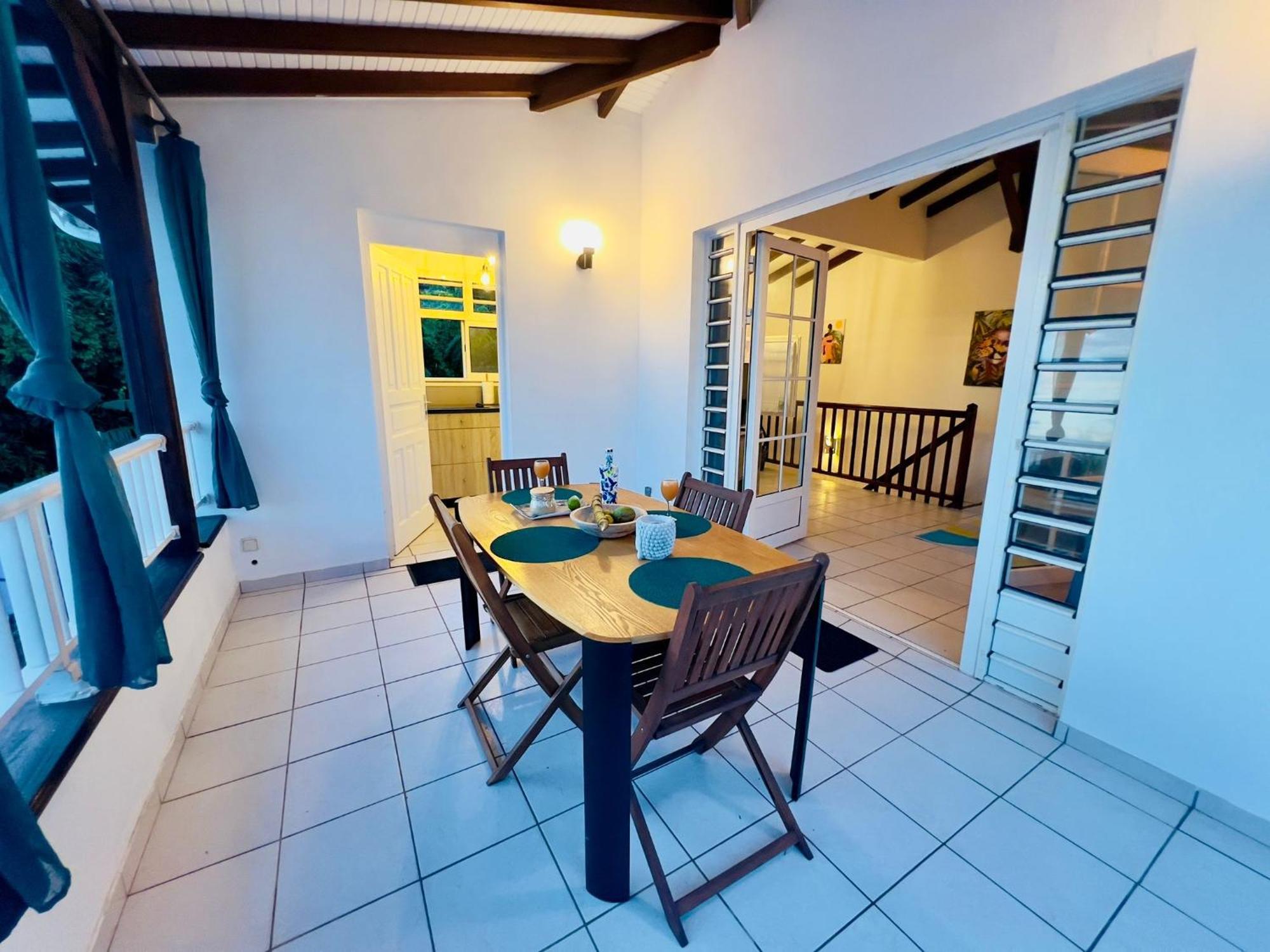 סנט-לוס Villa Iguana, Duplex Paisible, Vue Magnifique Mer Et Rocher Du Diamant, Piscine מראה חיצוני תמונה