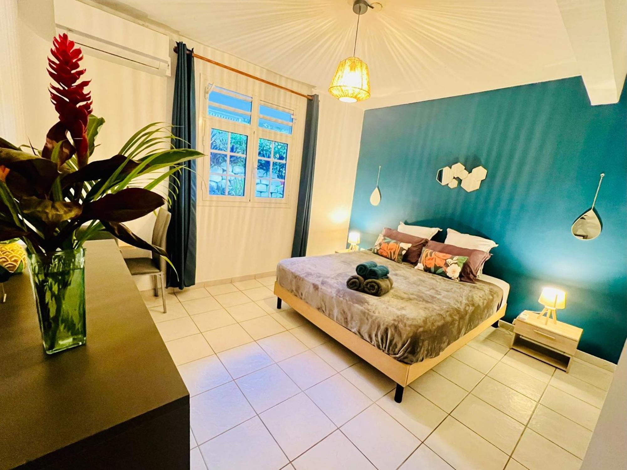 סנט-לוס Villa Iguana, Duplex Paisible, Vue Magnifique Mer Et Rocher Du Diamant, Piscine מראה חיצוני תמונה